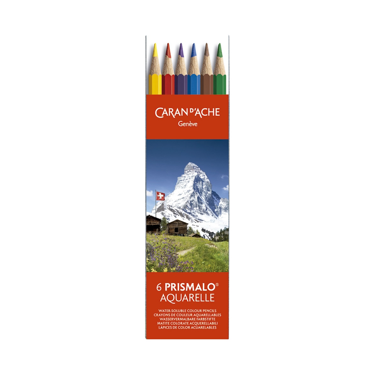 Imagen 0 de Lápiz Color Acuarelable Prismalo 6 Unidades Caran d'Ache Multicolor