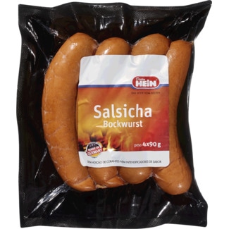 Salsichas Bockwurst 4 Unidades embalagem 360 g - Hein