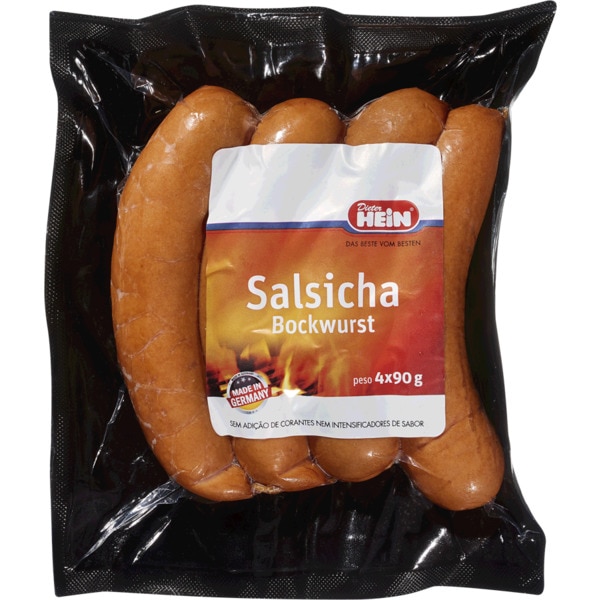 Salsichas Bockwurst 4 Unidades embalagem 360 g