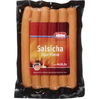 Salsichas Tipo Viena 6 Unidades embalagem 200 g - Hein