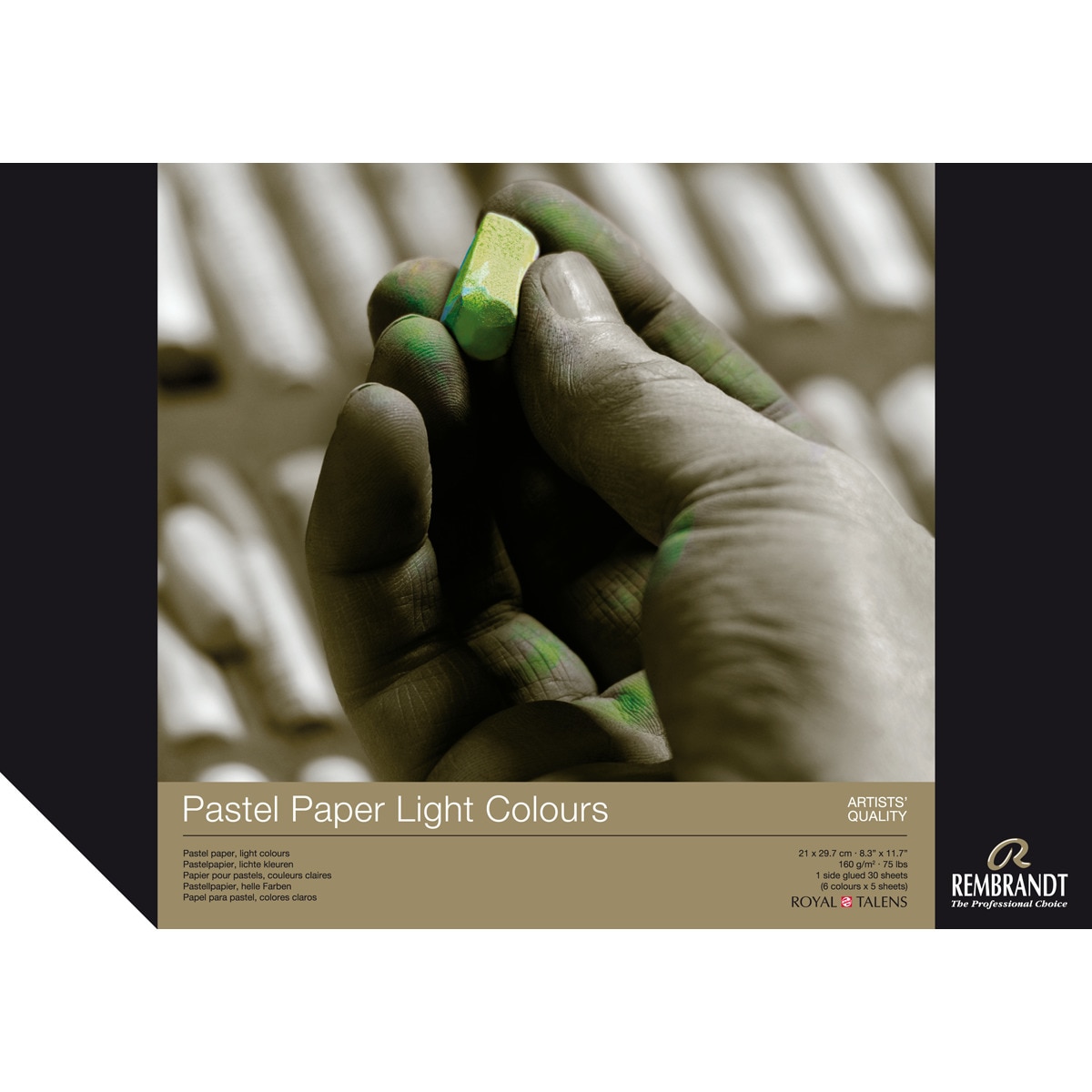 Imagen 0 de Bloc Encolado para Pastel 160 grms M2 30 Hojas 21 X 29,7 cms Rembrandt Multicolor