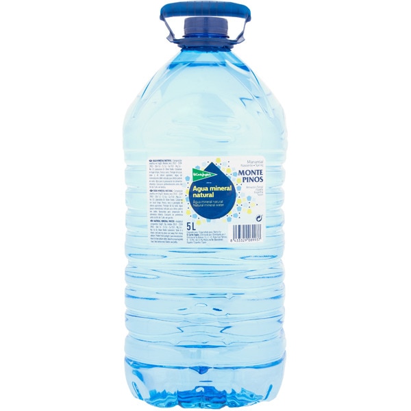 agua mineral natural del manantial Monte Pinos garrafa 5 l