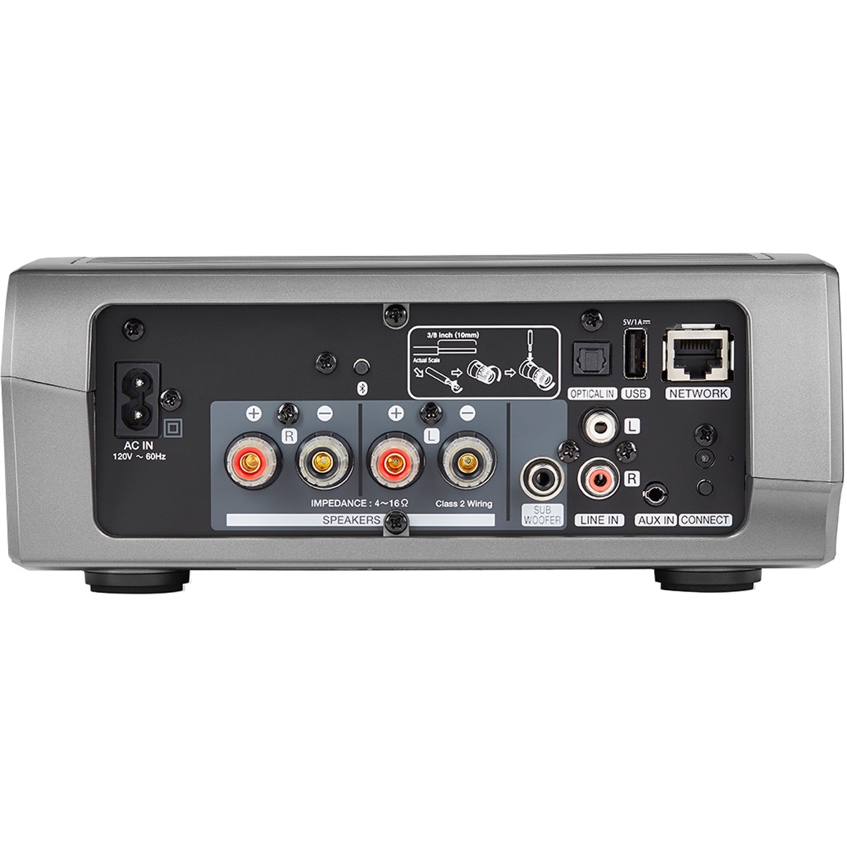 Amplificador Denon HEOS Amp HS2 Multiroom, Wi-Fi y Bluetooth Gris oscuro-3