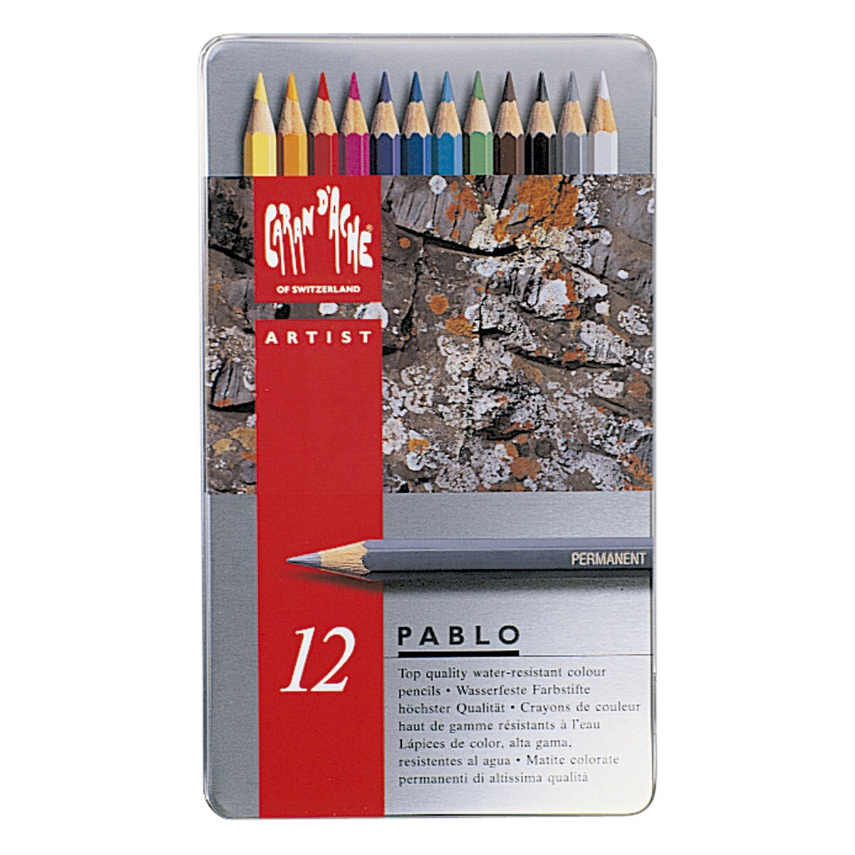 Lápis de Cor Aguareláveis Pablo 12 Unidades Caran d'Ache Multicolor Multicolor-1