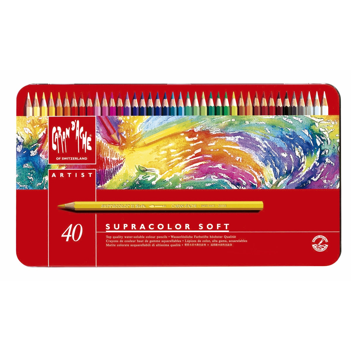 Imagen 0 de Lápiz Color Acuarelable Supracolor  40 Unidades Caran d'Ache Multicolor