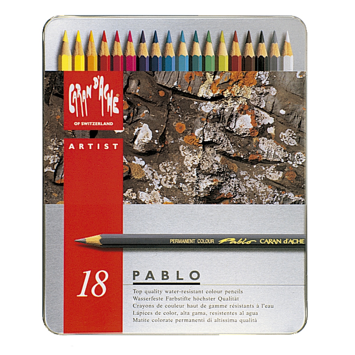 Imagen 0 de Lápiz Color Permanente Pablo  18 Unidades Caran d'Ache Multicolor