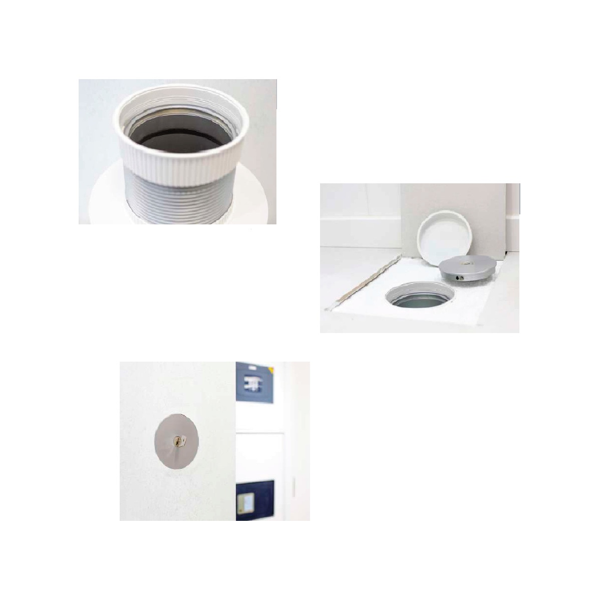 Caja Fuerte Camuflaje en Suelo Round Aarum Blanco / Gris-2