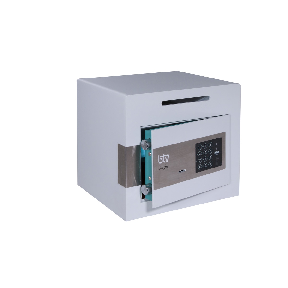 Caja Fuerte de Sobreponer Jade E-27 Ranura Gris / Turquesa-2