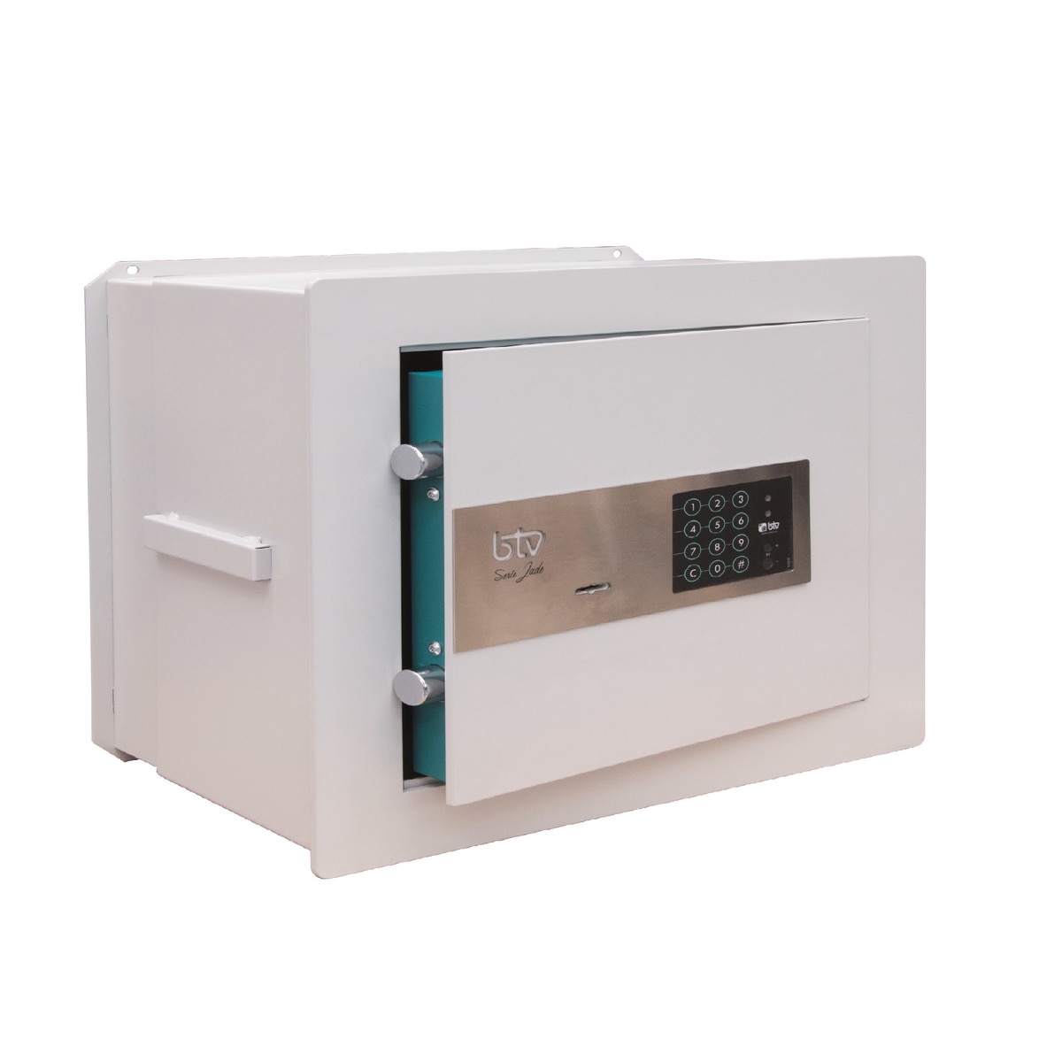 Caja Fuerte de Empotrar Jade WE-27 Fondo Regulable Gris / Turquesa-1