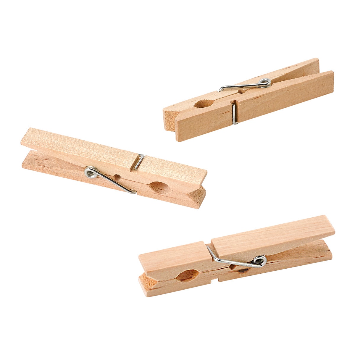 Set de 24 pinzas de madera Nuestro Mejor Precio Natural-1