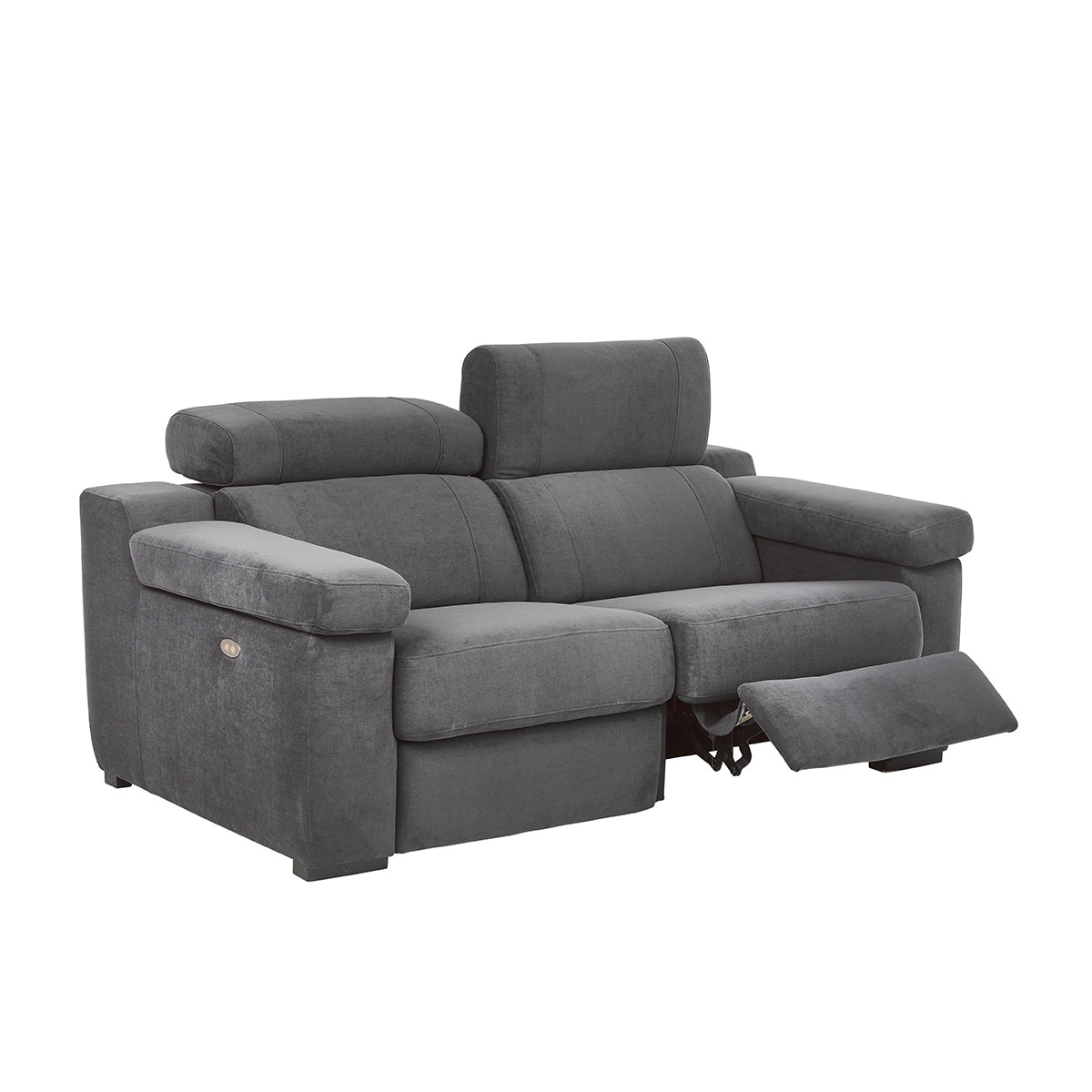 Sofá de 2 Lugares com 2 Lugares com Relax Elétrico City Antracite-3