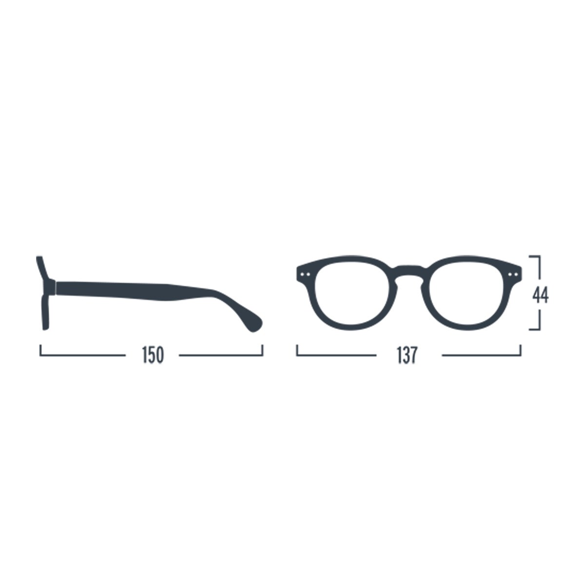 Gafas de lectura Izipizi #C forma cuadrada rojo Rojo-4