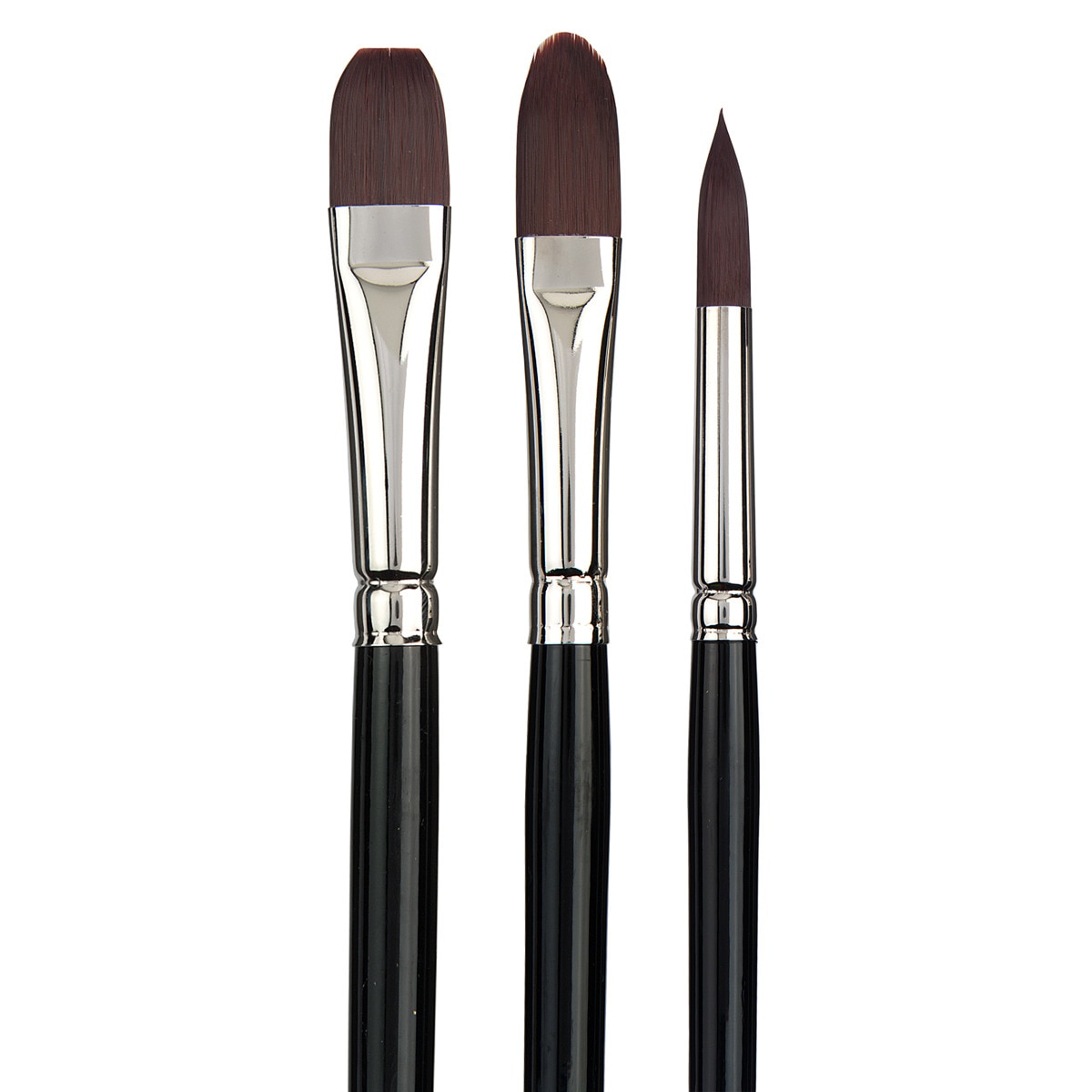 Imagen 0 de Set 3 Pinceles Mango Largo para Óleo/Acrílico Rembrandt de Diferentes Puntas Rembrandt Negro