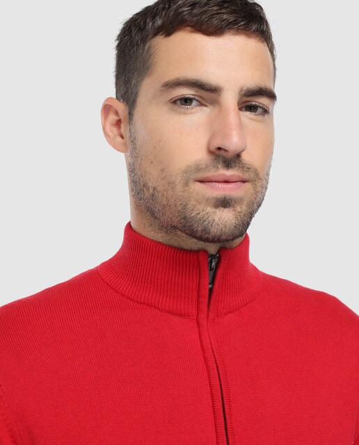 Chaqueta de punto de hombre Dustin roja con cremallera · Dustin · El Corte  Inglés