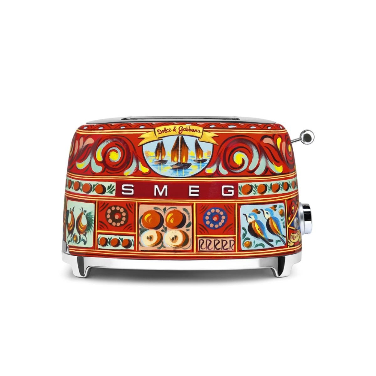 Imagem 0 de Torradeira Smeg Anni 50 TSF01DGEU Dolce&Gabbana Sicily Is My Love de 950 W com 2 Fendas Curtas - Multicor
