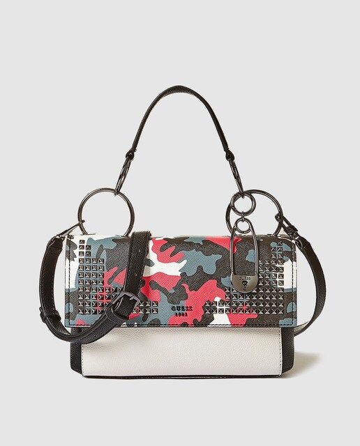 bolso camuflaje guess