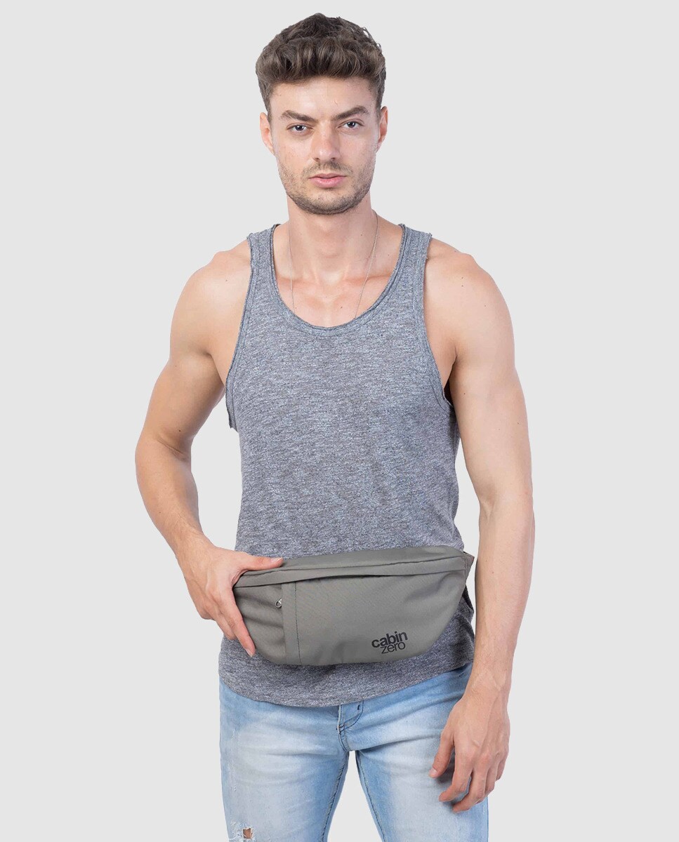 Bolsa de cintura CZ201802 caqui com capacidade para 2 L Caqui-3