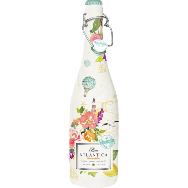 sangría blanca elaborada con albariño botella 75 cl (envase de vidrio)