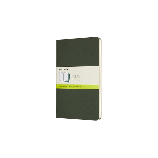 Imagem 0 de Conjunto de 3 blocos Moleskine verdes large folhas em branco