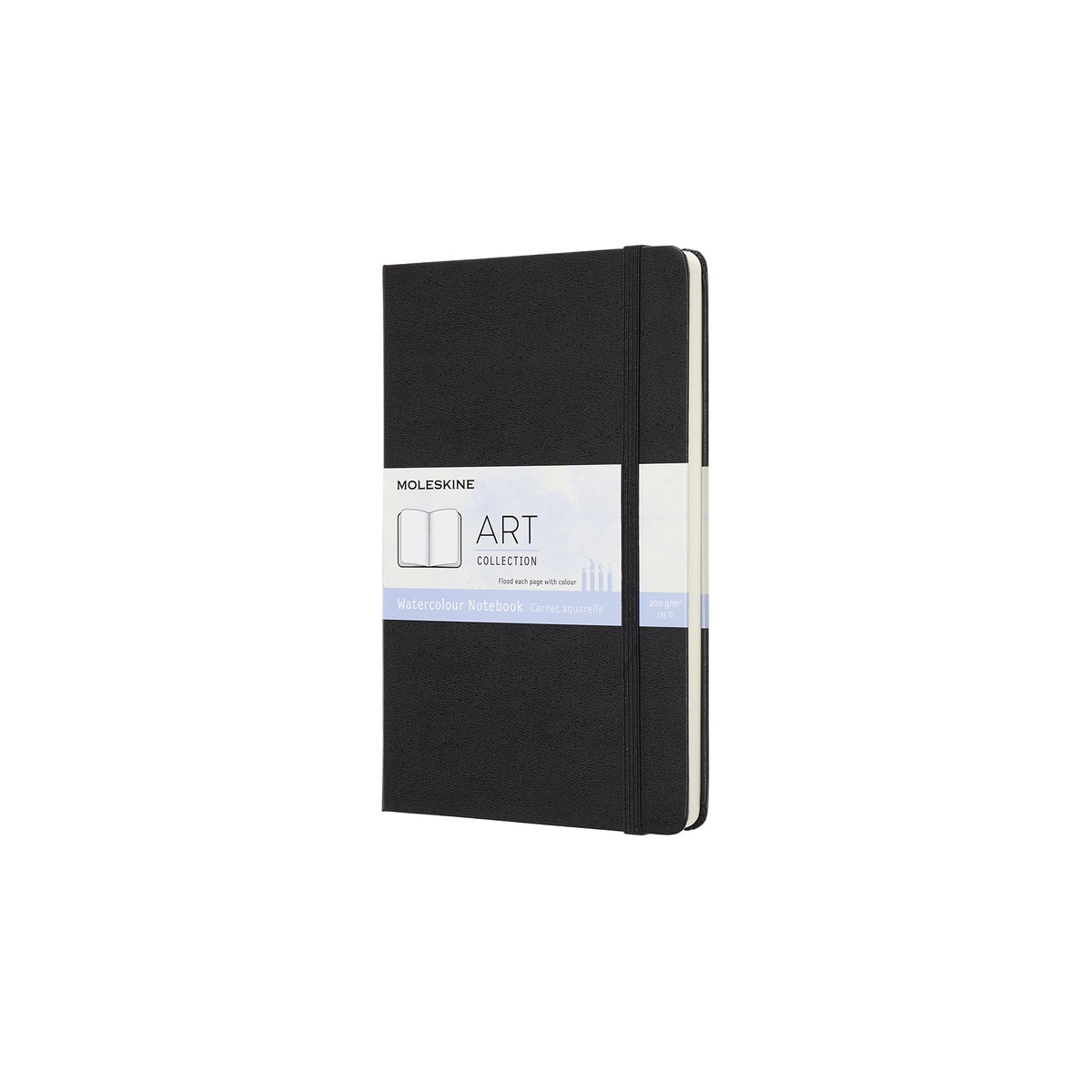 Caderno de Aguarela Moleskine Preto Preto-1