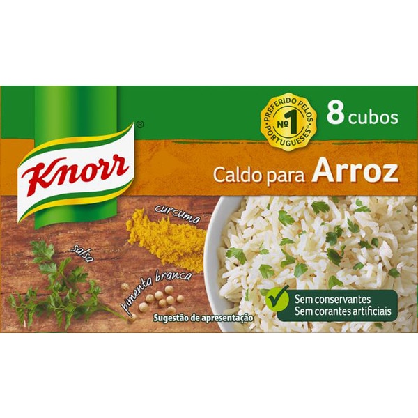 Caldo para Arroz 8 Cubos embalagem 80 g