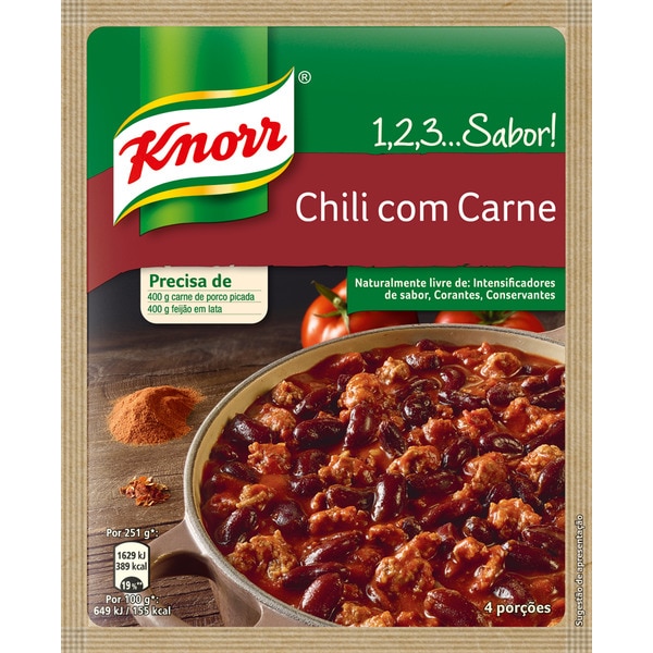 Chili com Carne 4 porções 1,2,3..Sabor 42