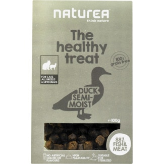 Snack para Gato Semi-Húmido de Pato sem Glúten embalagem 100 g - Naturea