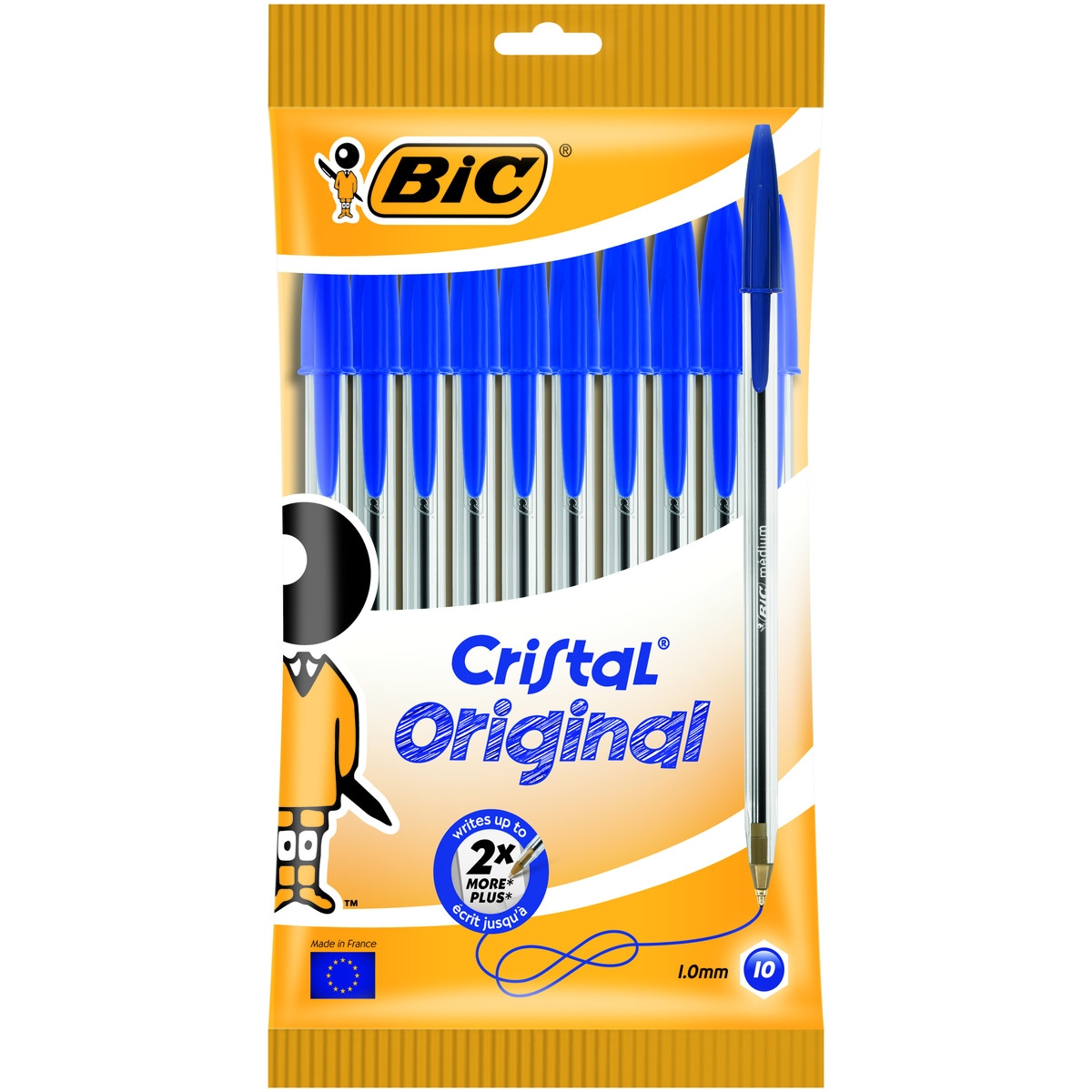 Imagem 0 de Canetas Esferográficas Cristal Original Ponta Média Pack de 10 - Azul