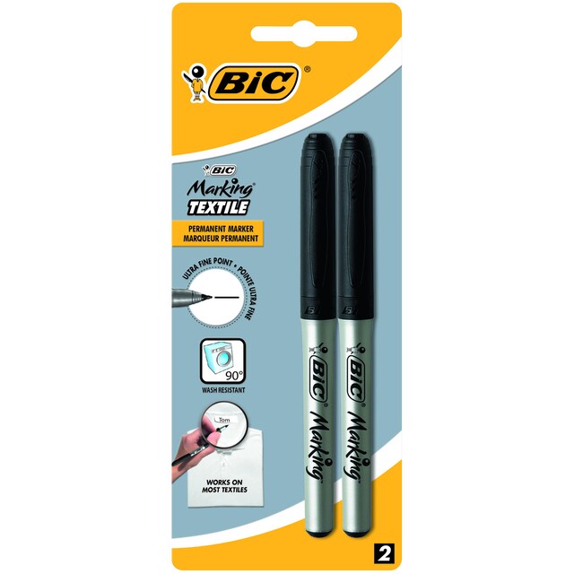 Imagem 0 de Pack de 2 marcadores permanentes Marking para tecidos Ponta Fina