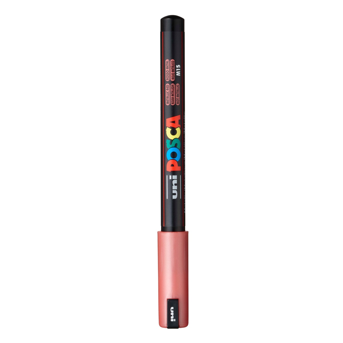 Uni Posca Marcador de Pintura Base Agua 0,4 mm Rojo Metálico Rojo Metálico-1