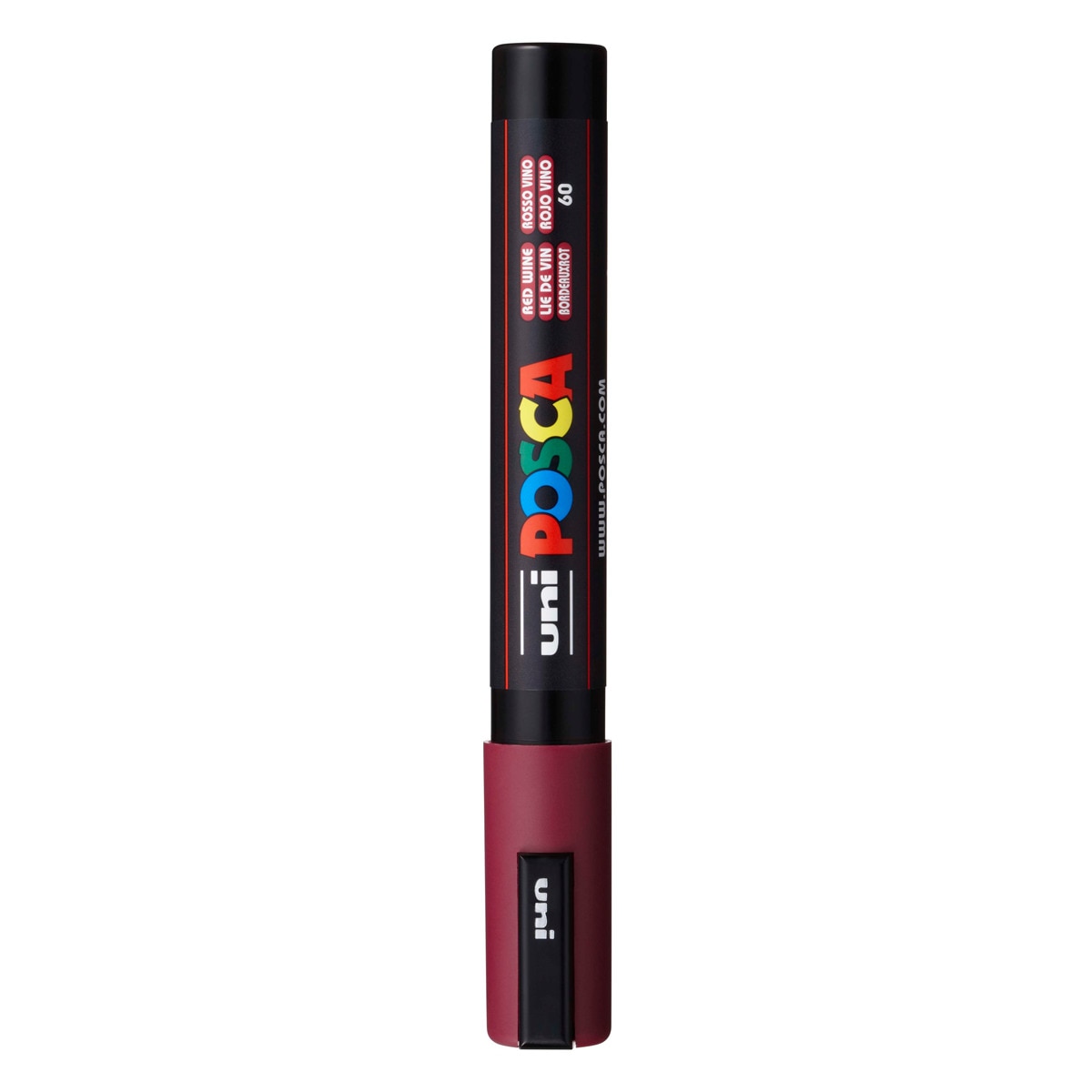 Uni Posca Marcador de Pintura Base al Agua 1,8-2,5 mm Rojo Vino Rojo vino-1