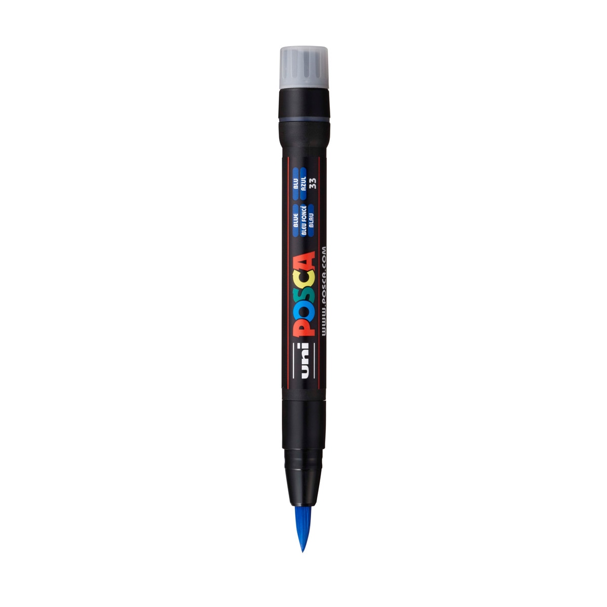 Uni Posca Marcador de Pintura Base al Agua Punta de Pincel Azul Azul-2