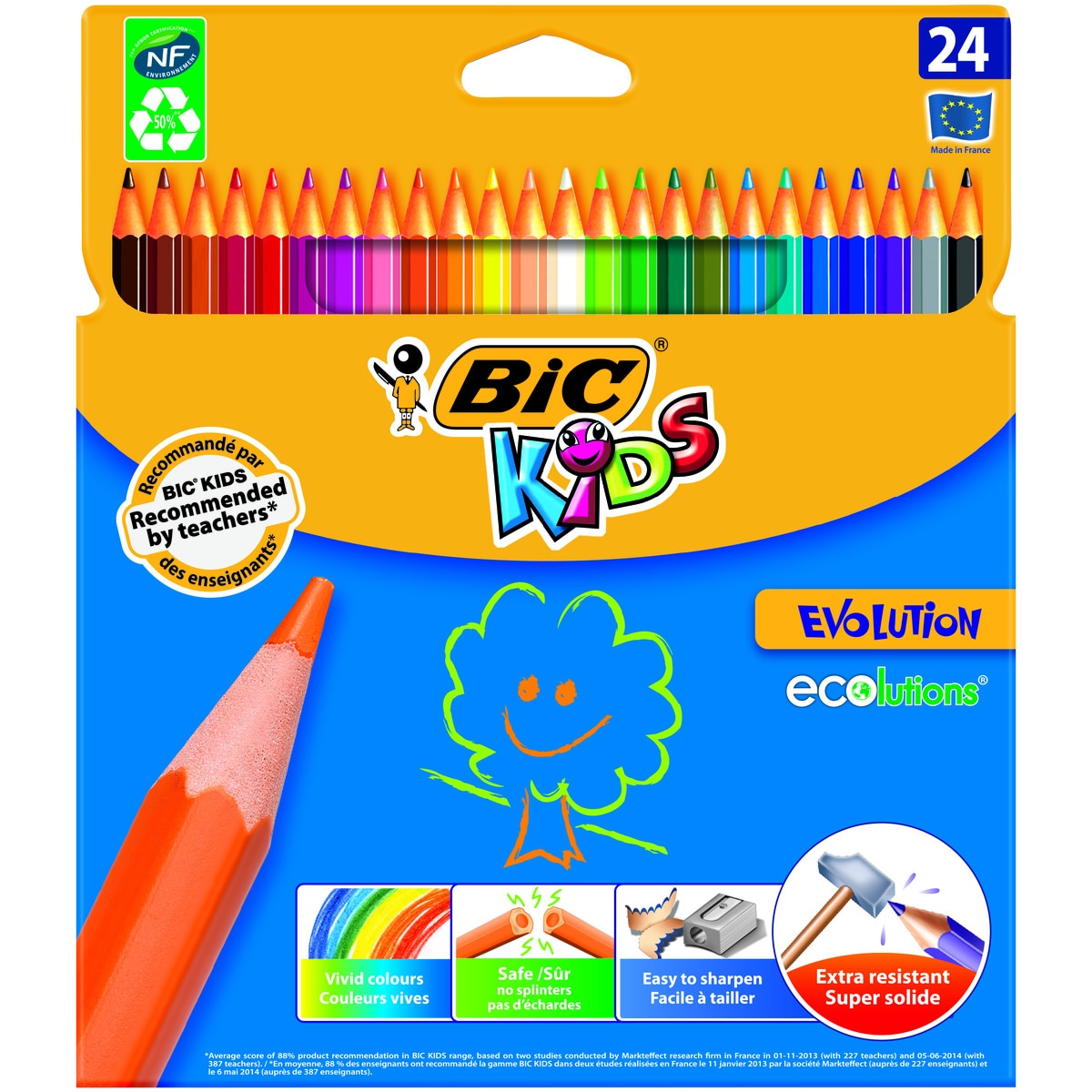 Imagem 0 de Caixa 24 Lápis Bic Kids Evolution Bic