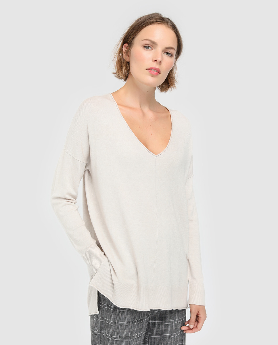 Jersey de mujer Woman El Corte Inglés con manga larga y escote en pico