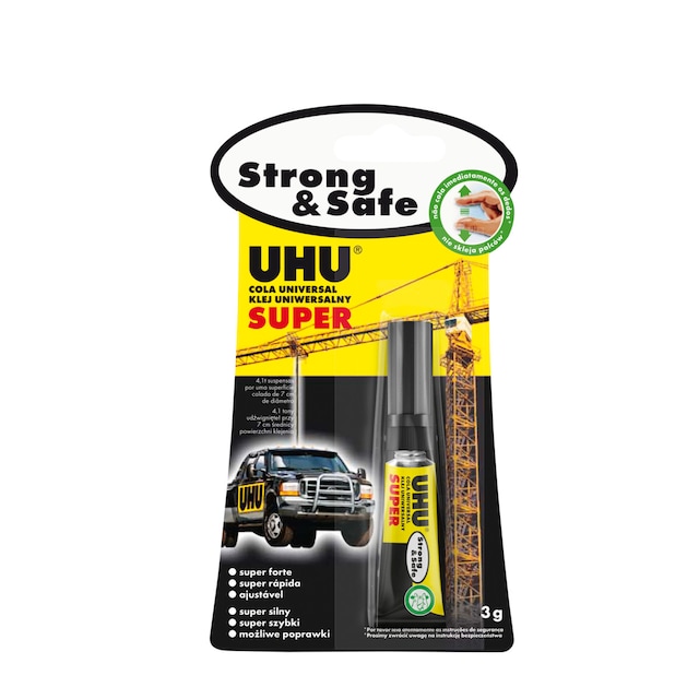 Imagem 0 de Cola Universal UHU Strong & Safe 3g