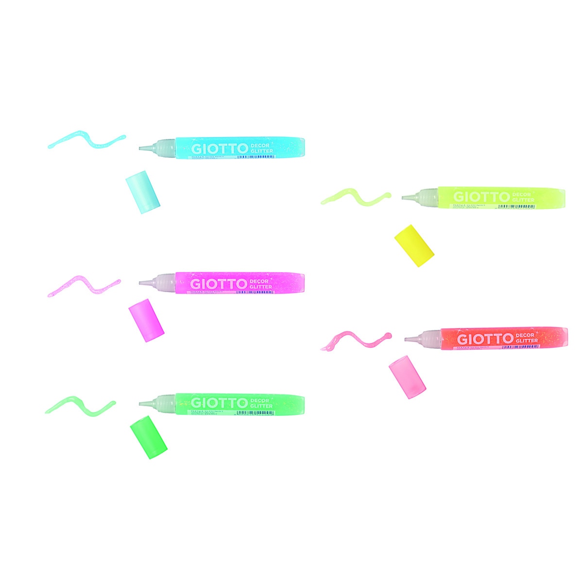 5 Colas Glitter Glue Decor Glitter - Cores Neon Giotto 7