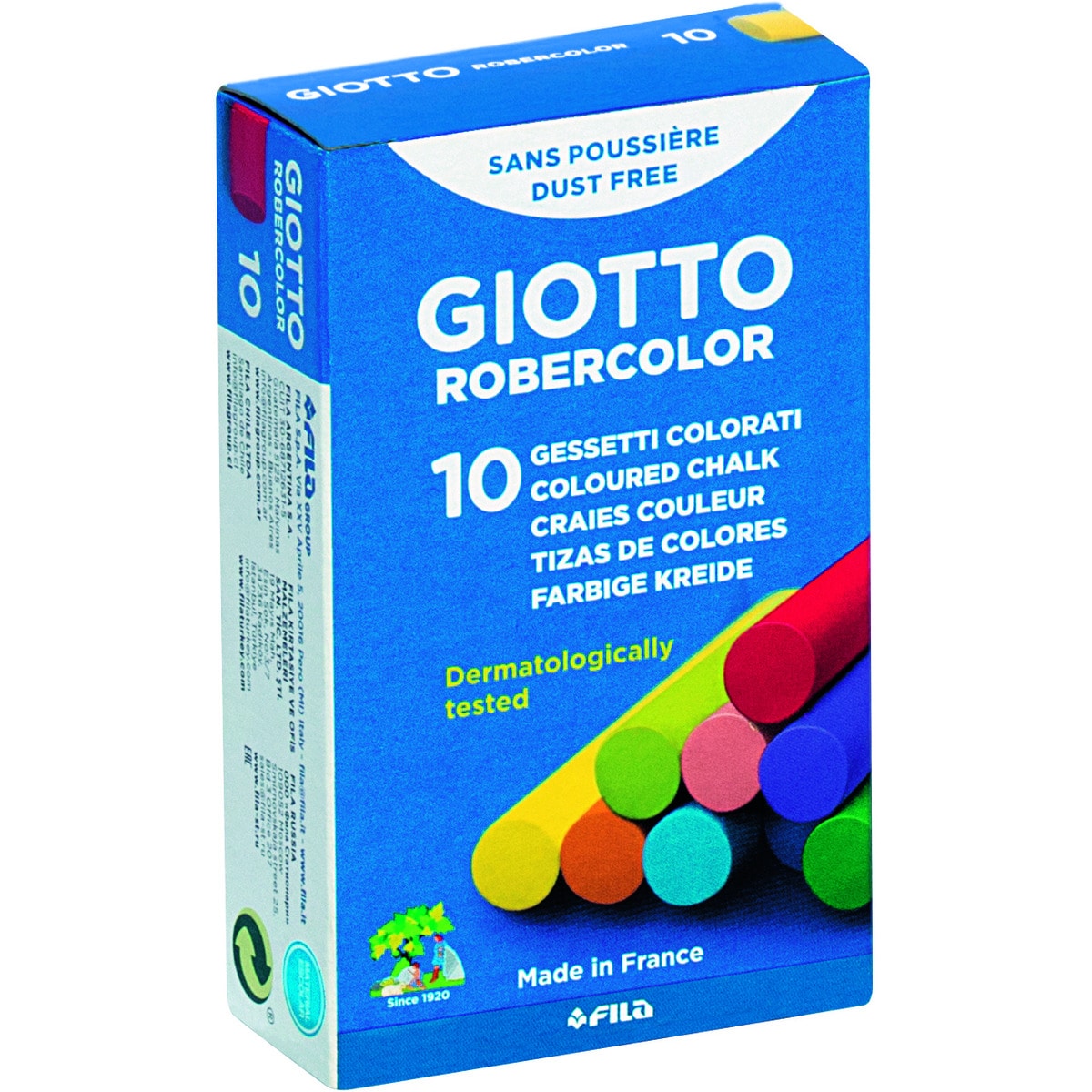 Caixa com 10 Gizes em Várias Cores Giotto 1