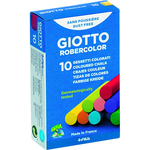 Imagem 0 de Caixa com 10 Gizes em Várias Cores Giotto
