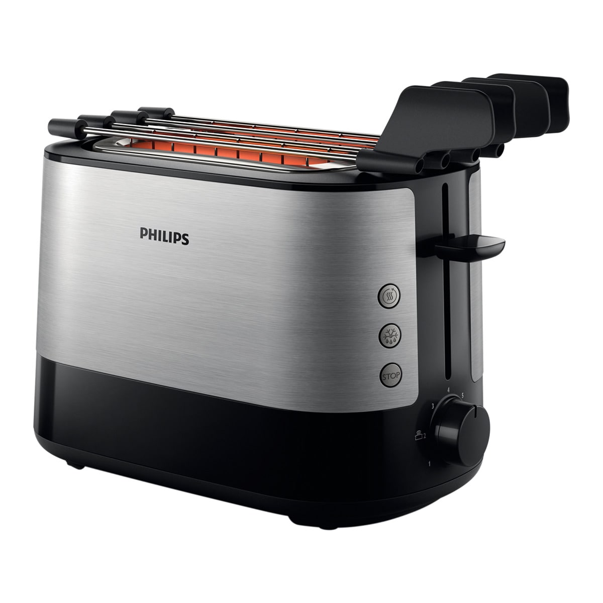 Tostador Philips HD2639/90 con 2 ranuras extra-anchas Inox-2