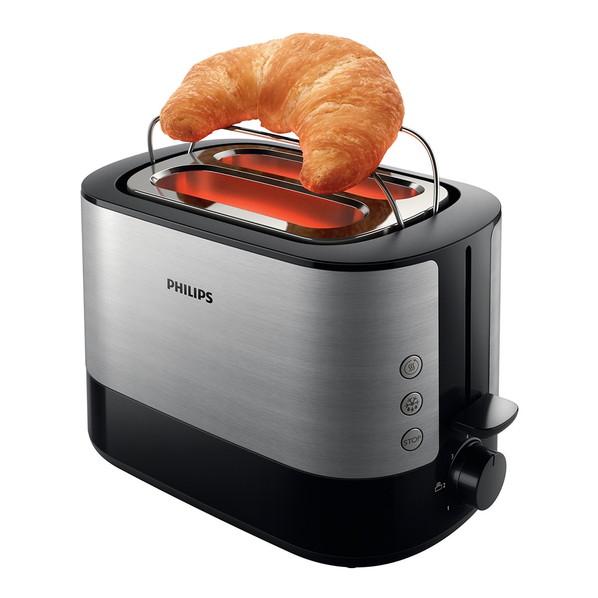 Tostador Philips HD2639/90 con 2 ranuras extra-anchas Inox-3