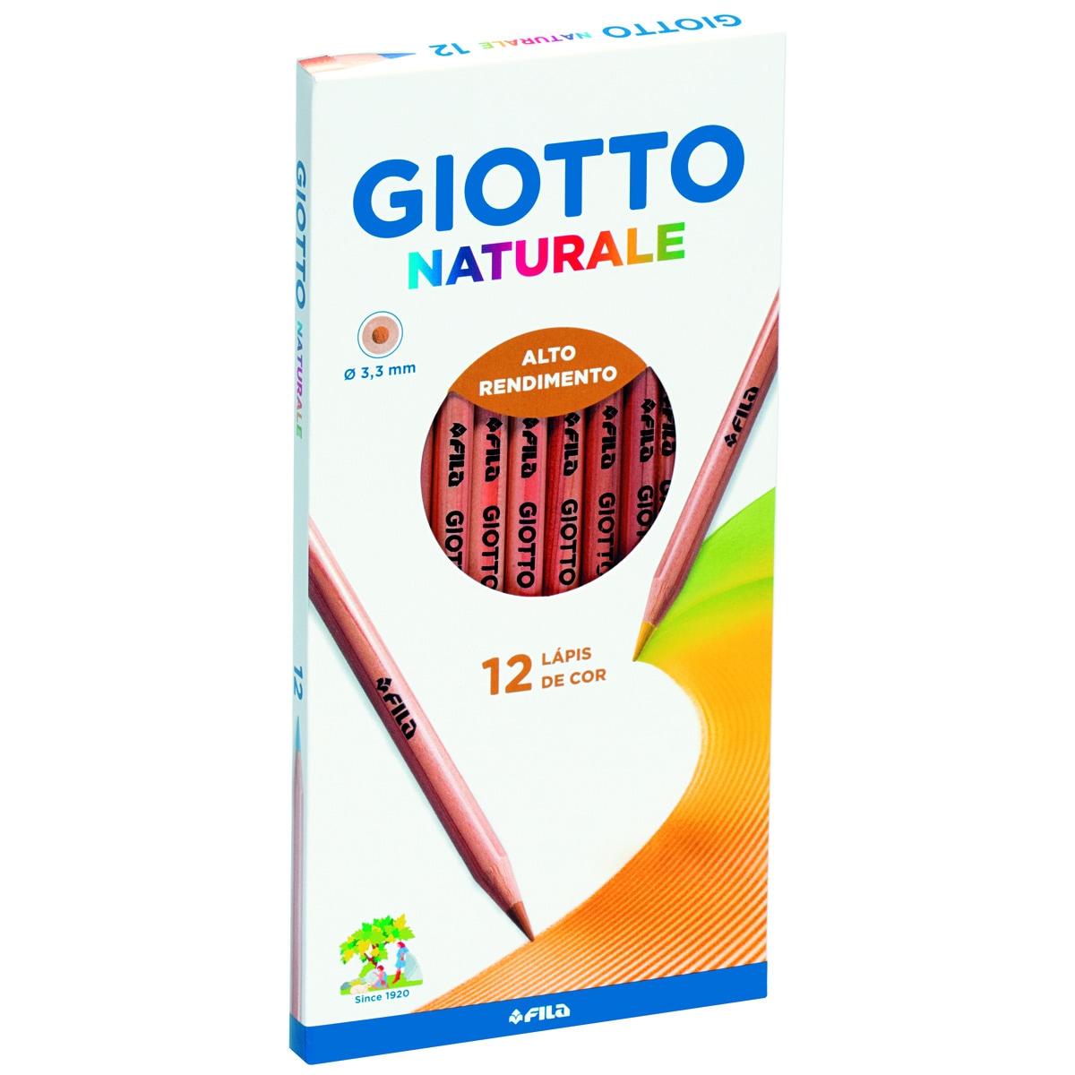 Lápis de Cor Giotto Naturale Cx. 12 uds. 1