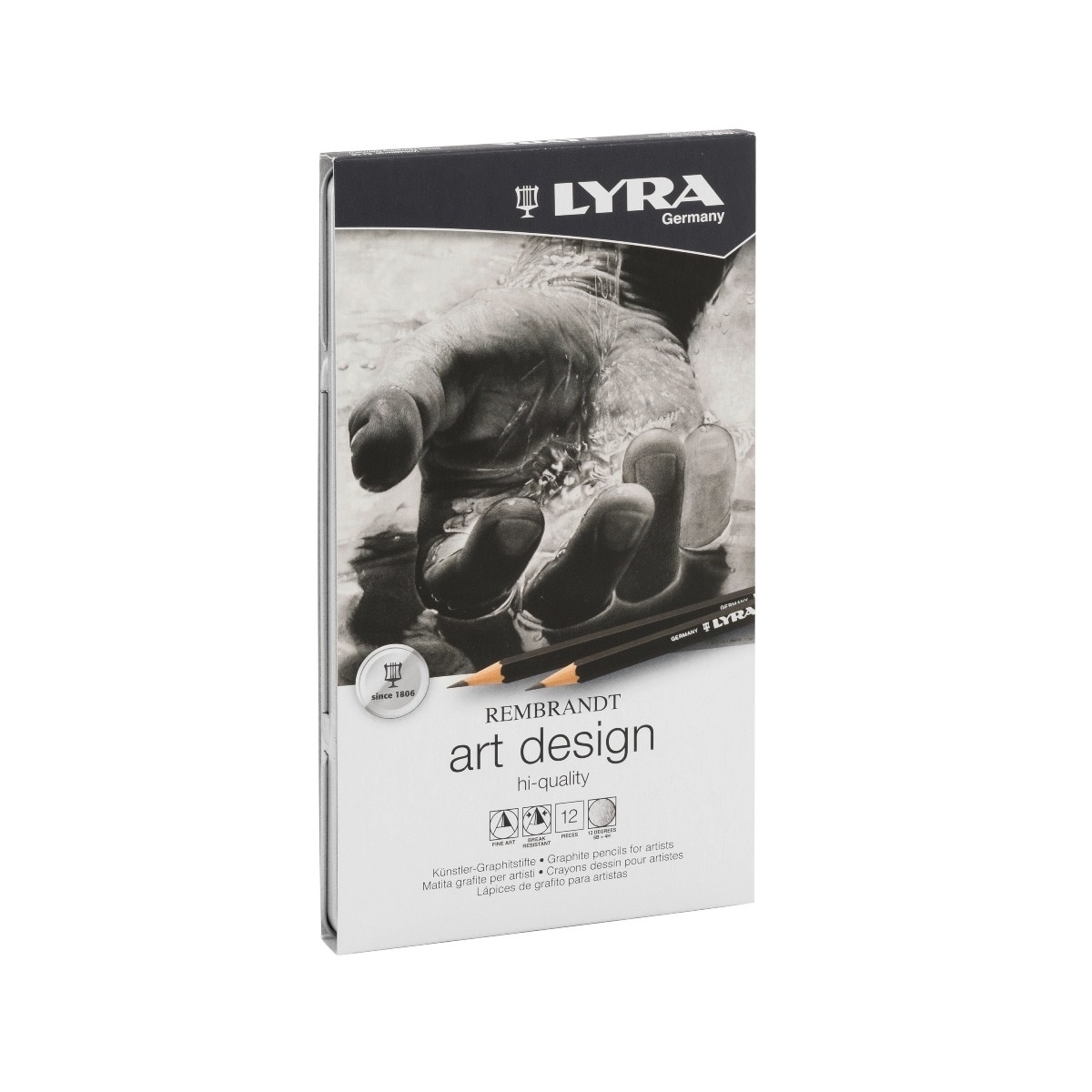 Imagem 0 de Lápis Grafite Lyra Rembrandt Art Design Cx. metal 12 uds.