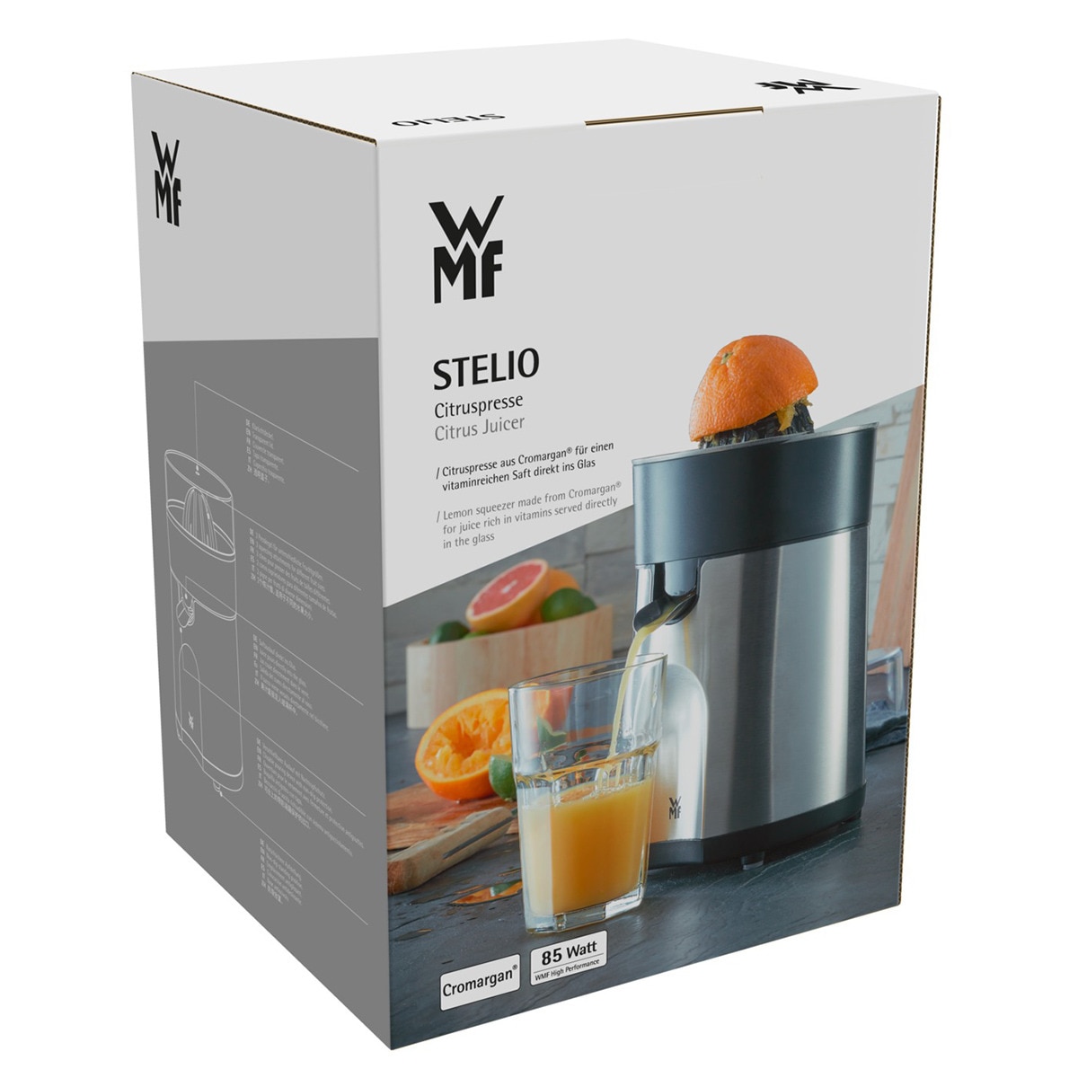 Exprimidor WMF Stelio con 2 conos intercambiables Inox-8