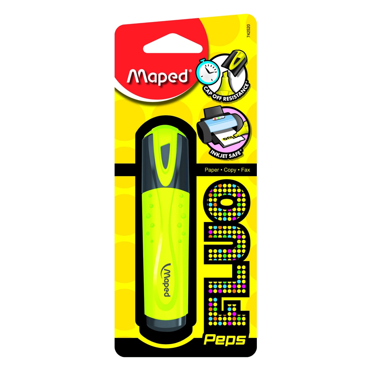 Marcadores Fluo Peps Amarelo 1
