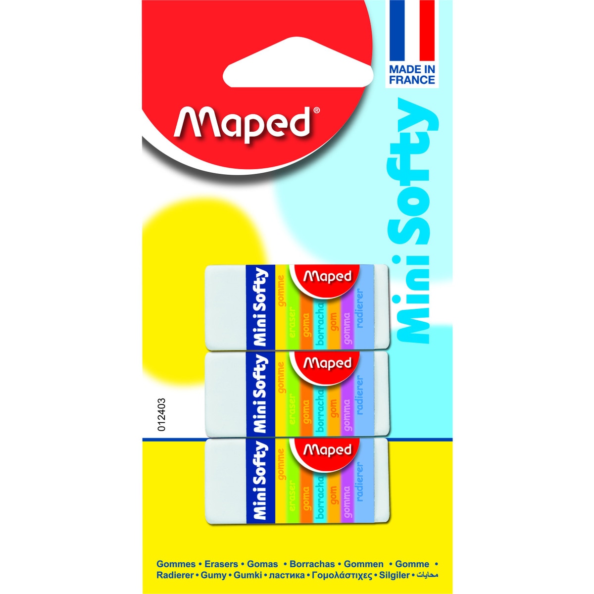 Imagem 0 de Pack 3 Borrachas Mini Softy Maped