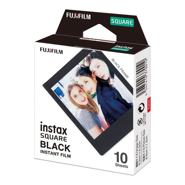 Imagen 0 de Papel fotográfico Fujifilm Instax Square Film marco negro, 10 hojas