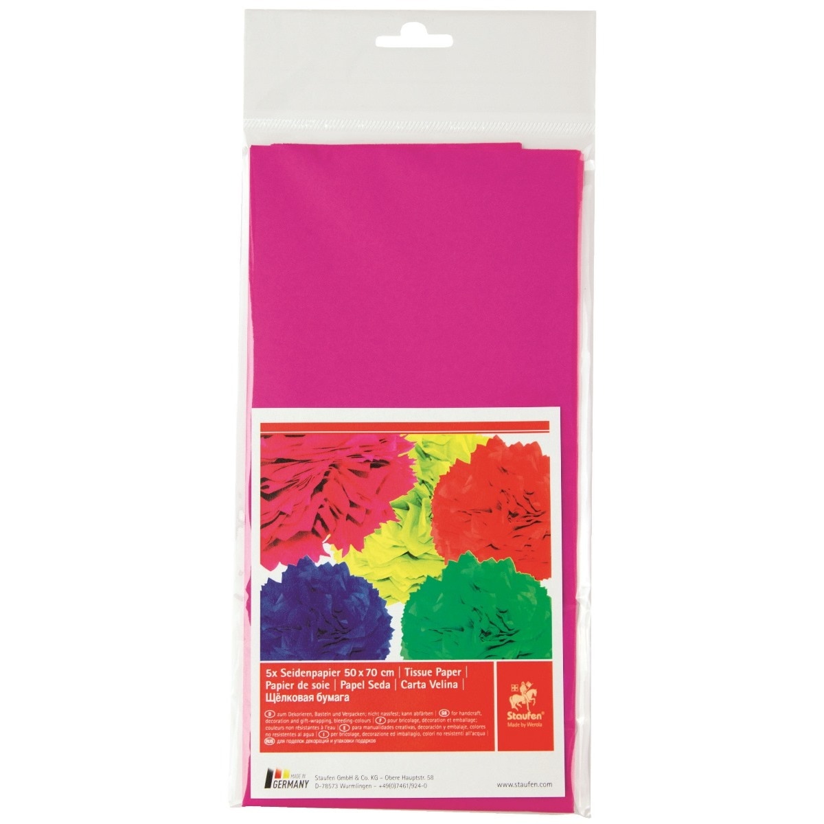 Imagem 0 de Embalagem Papel de Seda Staufen 5 Folhas - Fúcsia