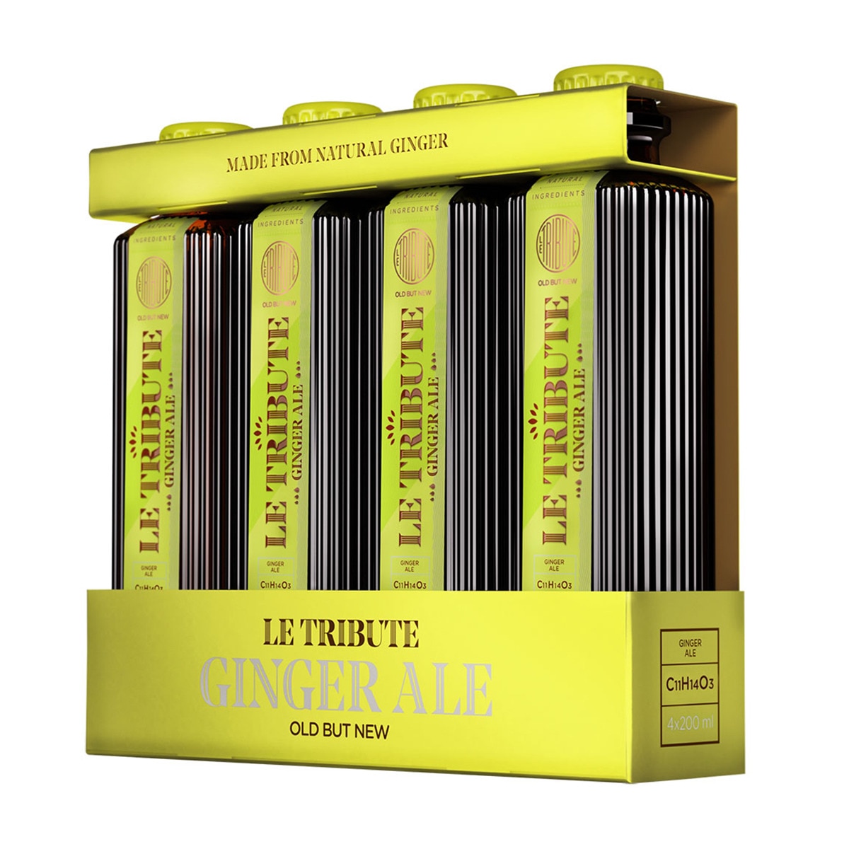 Soda Ginger Ale Le Tribute pack de 4 bouteilles