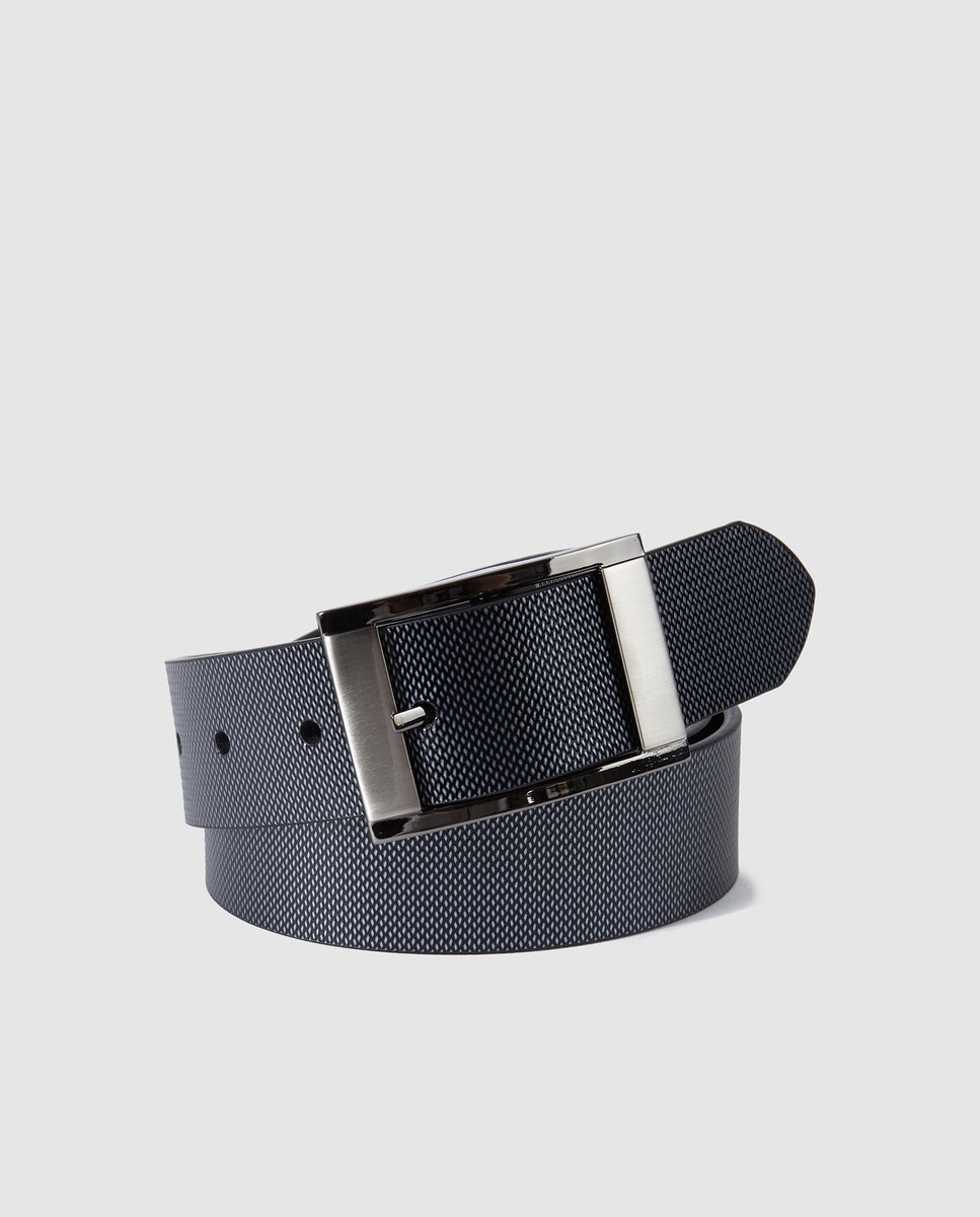 Imagem 0 de Cinto em pele reversível preto