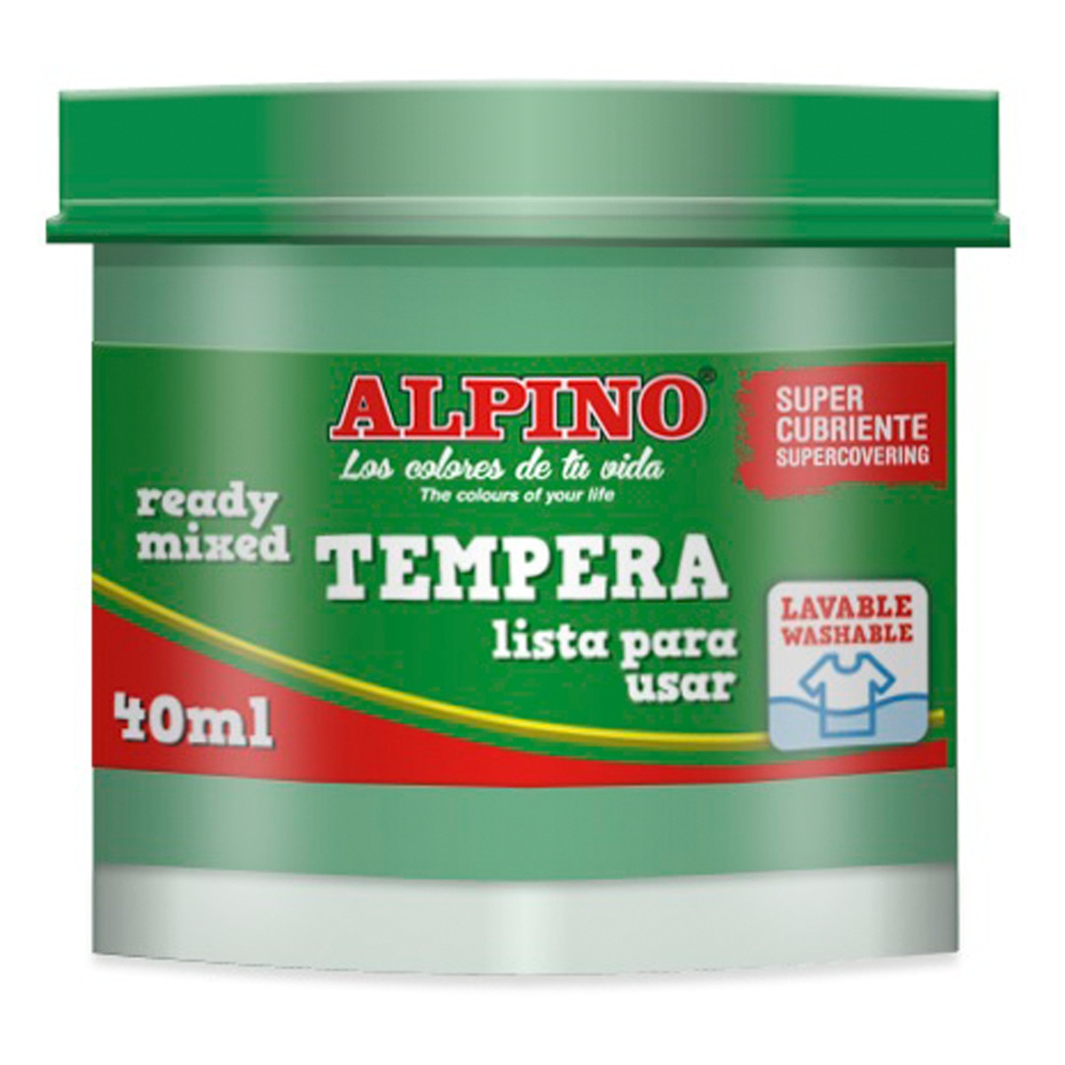 Imagen 0 de 1 Bote Tempera Verde Prado 40 Ml., Alpino Verde Prado